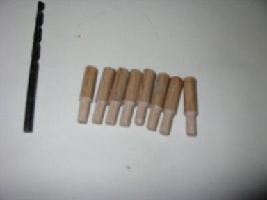 Pegs with cut insert ends